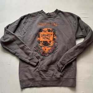Grateful Dead Men's Dark Gray Crewneck Sweater